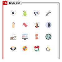 Group of 16 Modern Flat Colors Set for finger plumbing marketing plumber announce Editable Pack of Creative Vector Design Elements