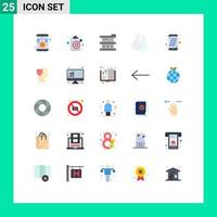 25 Universal Flat Color Signs Symbols of energy reaction target chemicals hazardous Editable Vector Design Elements