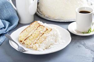 Coconut layer cake photo