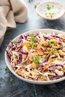 Asian cabbage cole slaw with peanut sauce photo