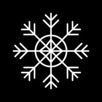 icono de vector de copo de nieve