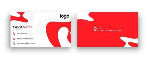 Simple business card design with a modern and professional touch. Abstract or geometric visiting card vector. vector