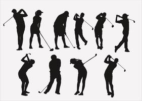 Golf player silhouette Vector Art