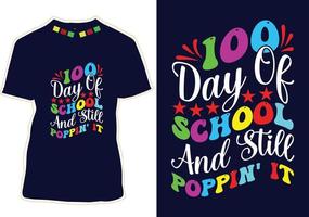 100 days of school t-shirt  design vector