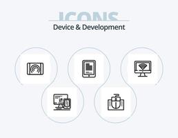 Device And Development Line Icon Pack 5 Icon Design. keyboard. document. microphone. user. algorithm vector