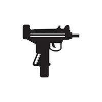 icono de pistola. vector de arma logotipo de ilustración de equipo militar