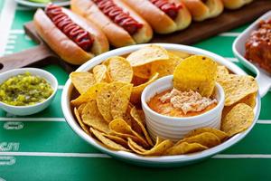 Buffalo chicken dip and chips photo