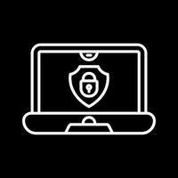 Laptop Security Vector Icon