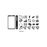 Smartphone symbol icon set vector illustration