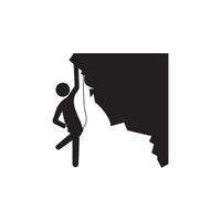 rock climbing icon vector illustration logo