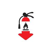 icono de extintor de incendios. diseño de logotipo de ilustración vectorial. vector