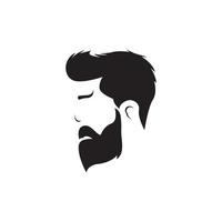 sign of beard logo vector icon illustration design