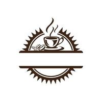 icono de vector de plantilla de logotipo de taza de café