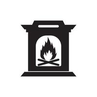 fire furnace icon logo vector design