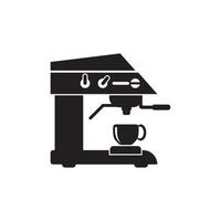 logotipo de ilustración de vector de icono de cafetera