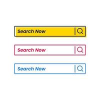 Search now label user interface sign design vector