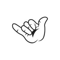 Shaka hands icon logo, vector design