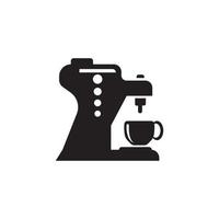 logotipo de ilustración de vector de icono de cafetera