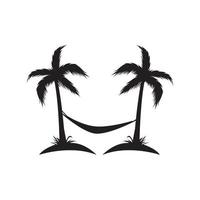 plantilla de logotipo de ilustración de vector de icono de hamaca.