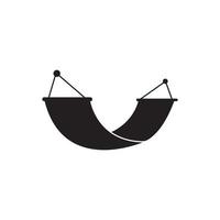 plantilla de logotipo de ilustración de vector de icono de hamaca.