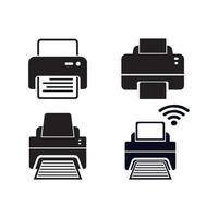 printer machine icon logo vector design template