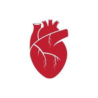 Human heart logo medical cardiology vector icon illustration