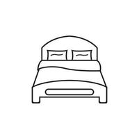 icono de cama ilustración vectorial diseño simple vector