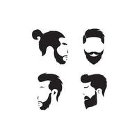 signo de barba logo vector icono ilustración diseño