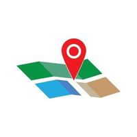 location pin on map icon logo vector design