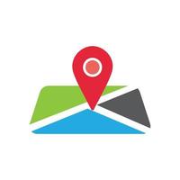 location pin on map icon logo vector design