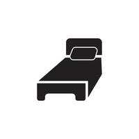 icono de cama ilustración vectorial diseño simple vector