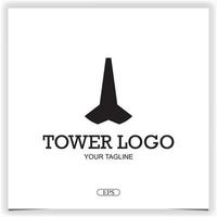 simple tower logo premium elegant template vector eps 10