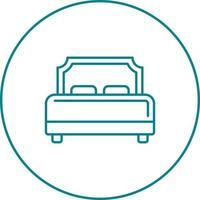 Hotel Bed Vector Icon