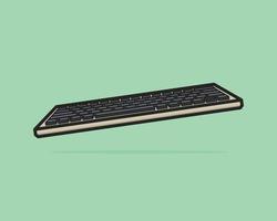 teclado de pc negro vectorial, el teclado es una herramienta muy útil para la computadora personal, es necesario escribir palabras vector