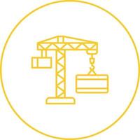 Crane Lifting Vector Icon