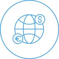 icono de vector de transferencia global
