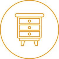 Chest Of Drawers Vector Icon