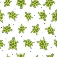 Turtle seamless pattern. Simple print. vector