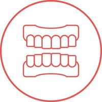 icono de vector de dentadura postiza