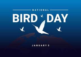 National bird day background celebrated on January 5. vector