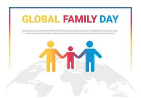 Global family day background celebrated on January 1st. vector