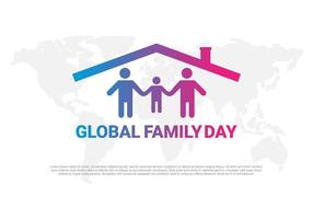 Global family day background celebrated on January 1st. vector