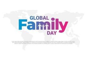 Global family day background celebrated on January 1st. vector