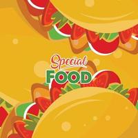 hand drawn delicious food illustration vector