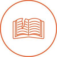 Teared Book Vector Icon