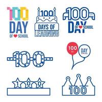 100 días de diseño de vectores escolares
