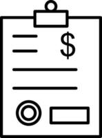 Invoice Line Icon vector