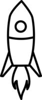 Rocket Line Icon vector