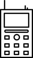 icono de línea de teléfono celular vector