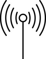 icono de línea de señal wifi vector